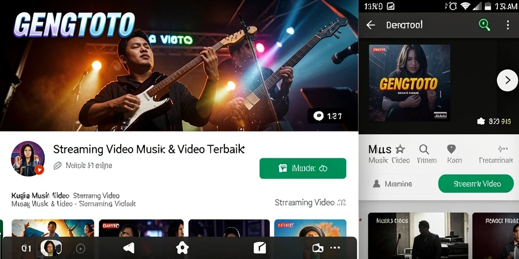 Antarmuka aplikasi GENGTOTO menampilkan koleksi video streaming yang menarik.
