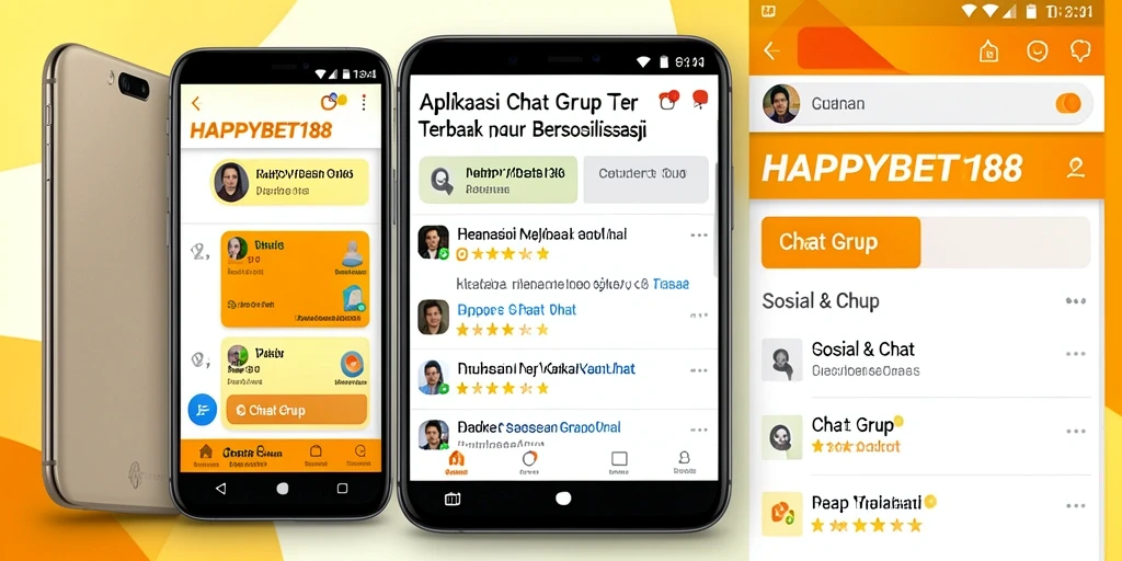 Tampilan antarmuka <strong>HAPPYBET188</strong> yang modern dan fungsional untuk chat grup.