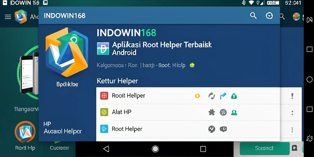 Tampilan antarmuka aplikasi INDOWIN168 yang intuitif dan mudah digunakan.