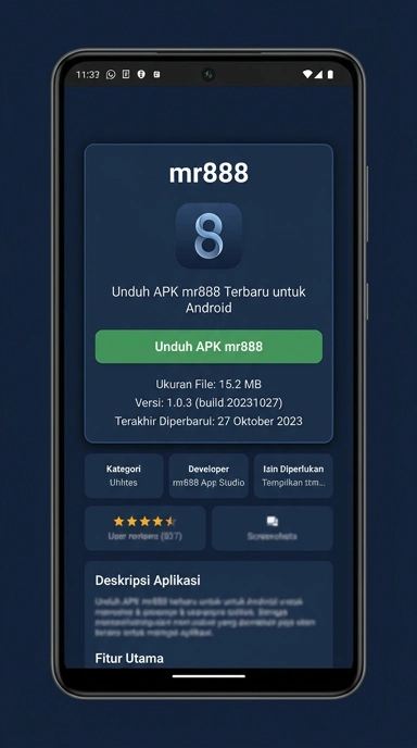 Tampilan halaman APK mr888